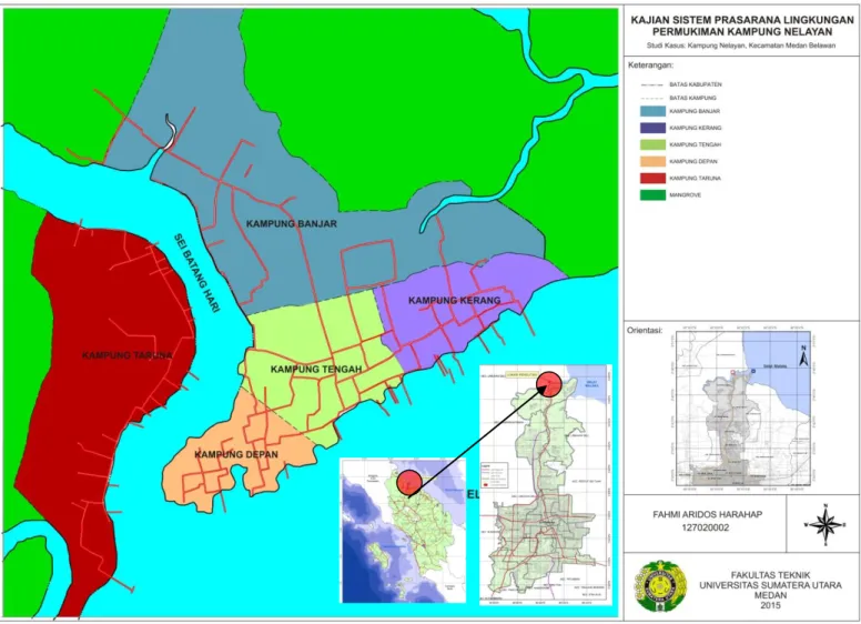 Gambar 4.2 Peta Konsentrasi Blok Kampung Nelayan Belawan   Sumber: Bappeda Kota Medan, 2014 