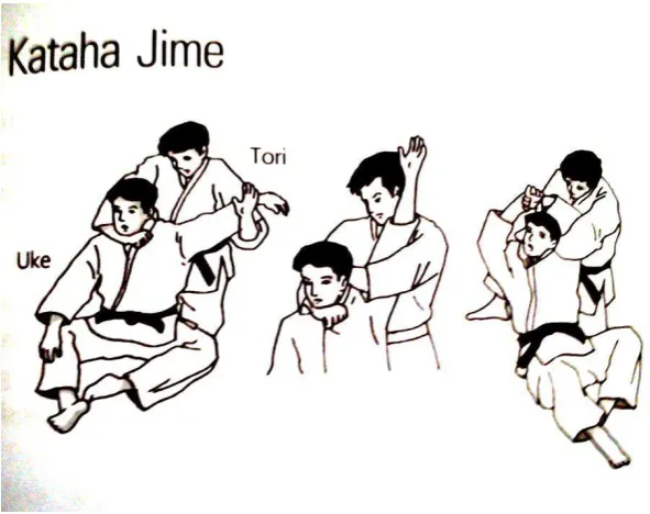 Gambar 3.5 : Teknik cekikan hadake jime 