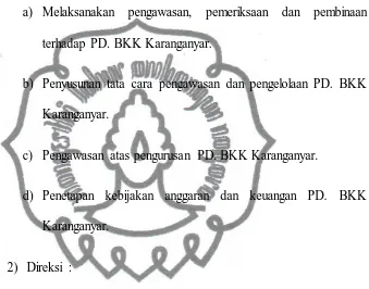 Gambar. 3.1 Bagan struktur organisasi PD. BKK Karanganyar 