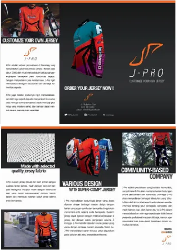 Gambar 6 Tampak luar dan dalam brosur J-Pro (sumber : Prawita, 2015)
