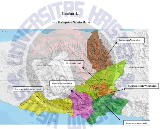 Gambar 4.1 Peta Kabupaten Sumba Barat 