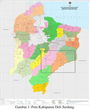 Gambar 1. Peta Kabupaten Deli Serdang 