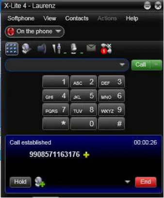 Gambar 5 merupakan tampilan dari proses komunikasi antara client dengan nomor PSTN 