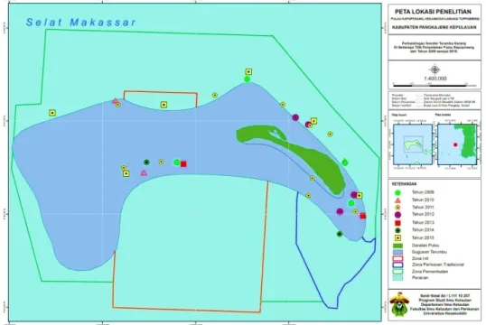 Gambar 2. Peta Lokasi Penelitian Pulau Kapoposang 