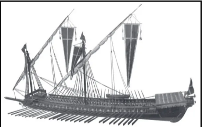 Foto 4.  Satu model kapal ghali kerajaan Malta di Laut  Mediterranean dalam Abad ke-16M, satu contoh kapal  perang yang utama dalam era itu