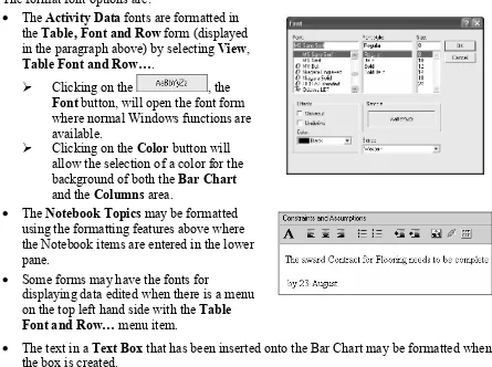 Table Font and Row….  