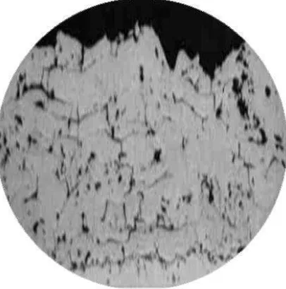 Gambar 4. Pelapisan dengan Molybdenum. Titik-titik 