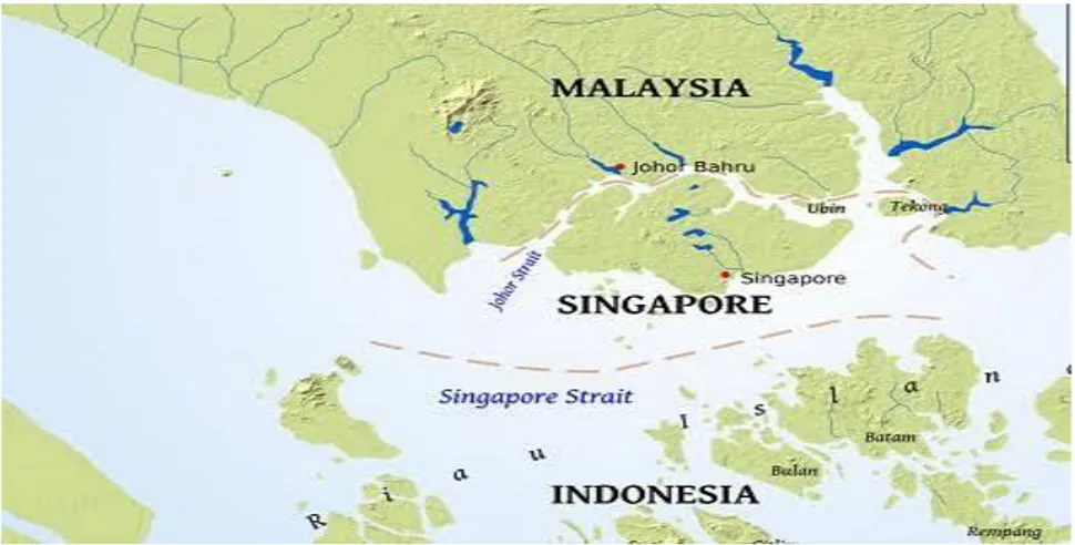 Gambar 2.1 Peta Perbatasan Indonesia - Singapura 