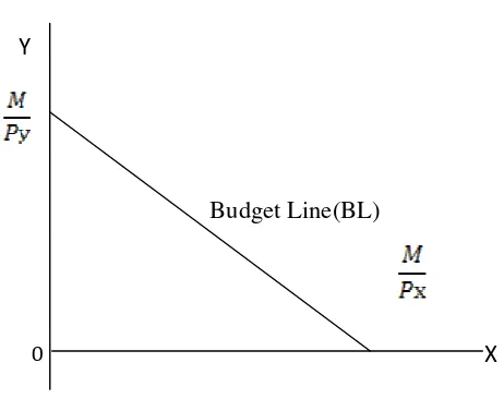 Gambar 5. Garis Anggaram (Budget Line) 