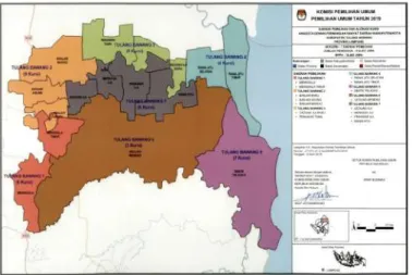 Gambar 5.2. Peta Dapil Kabupaten Tulang  Bawang Pemilu Tahun 2019.