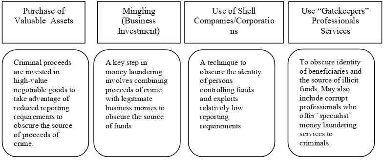 Figure 2: Typology of Money Laundering Through Professions 