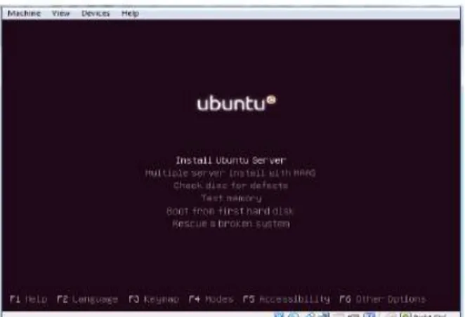 Gambar 3. Instalasi Sistem Operasi Ubuntu  2)  Instalasi Kernel Sistem Operasi Ubuntu 