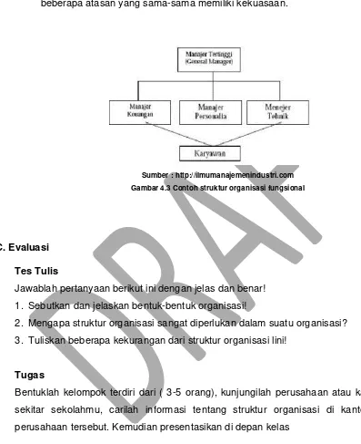 Gambar 4.3 Contoh struktur organisasi fungsional 