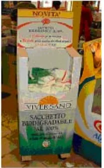 Gambar 2.4 Tas Kemasan Biodegradable yang Dikomersialkan Pada Supermarket di Itali. 
