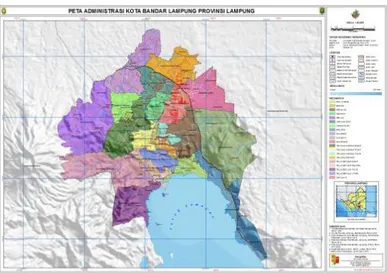 Gambar 2.1 Peta Administrasi Kota Bandar Lampung 