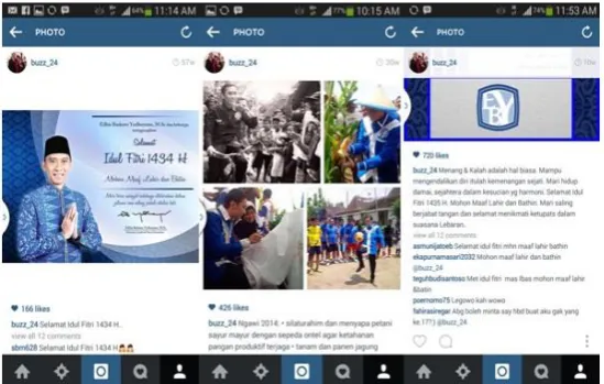 Gambar 2: Instagram Ibas Yudhoyono 1 (Sumber: data online instagram)
