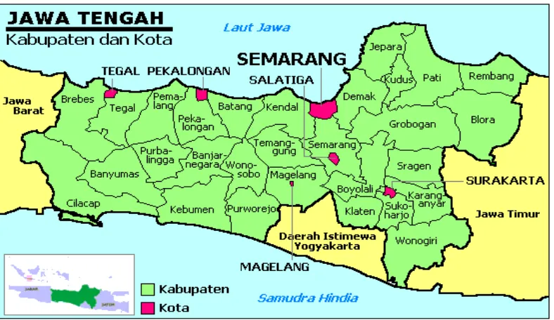 Gambar 1 Peta Jawa Tengah 