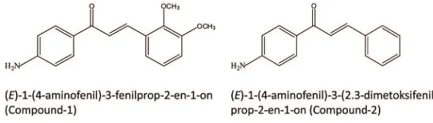 FIGURE 1. Chemical structure chalcone derivatives