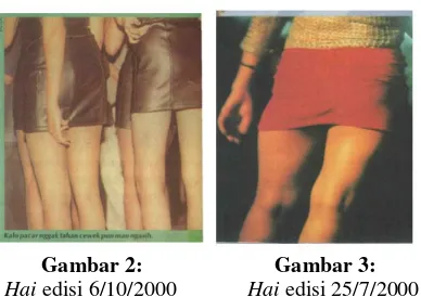 Gambar 2 mengilustrasikan perempuan memakai rok mini disertai captiondekat dengan seks bebas
