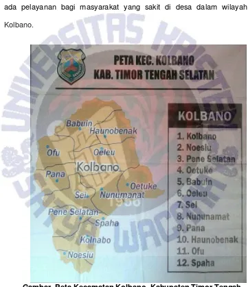 Gambar. Peta Kecamatan Kolbano, Kabupaten Timor Tengah 
