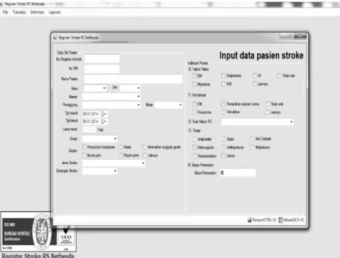 Gambar 2. Input Data Pasien Stroke 