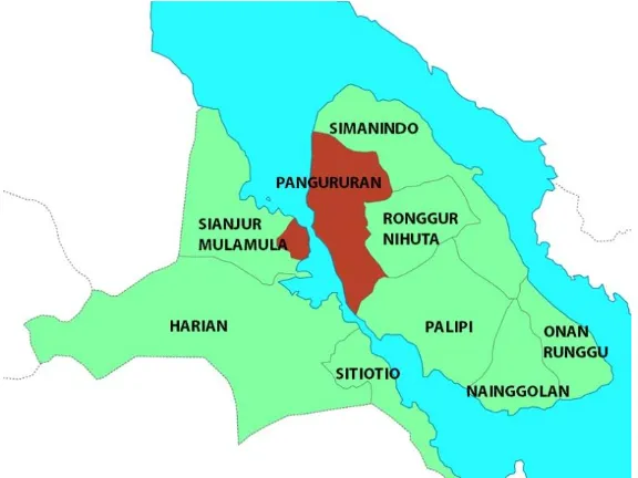Gambar 2.10 Peta Wilayah Kab. Samosir 