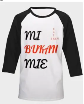 Gambar 1.Contoh altenatif kaus kata baku  Sumber: https://tees.co.id/public/uploads/images 