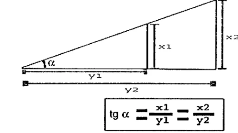 Gambar 2.1. Persamaan Segitiga untuk Tg a