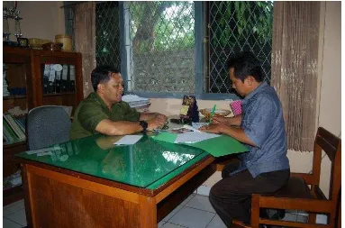 Gambar II.32 Wawancara dengan Subiyanto, SE., M.Sc Sumber: Pribadi 2015 
