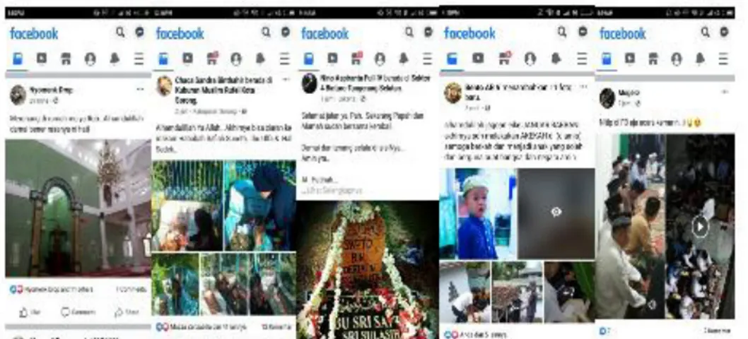 Gambar 6 Metalhead Indonesia mempraktikan visual kebergamaan dengan menggunakan jenis  komunikasi visual foto di Facebook