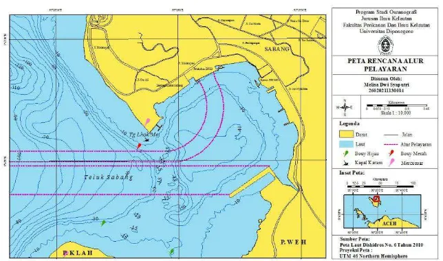 Gambar 5. Peta Rencana Alur Pelayaran (Pengolahan Data Lapangan, 2015).