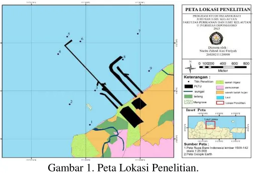 Gambar 1. Peta Lokasi Penelitian. grab sampler 