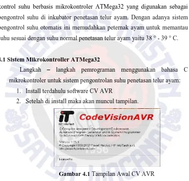 Gambar 4.1 Tampilan Awal CV AVR 