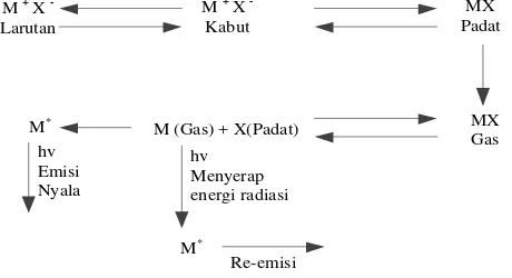 Gambar 4. Skema proses penyerapan  dan pemancaran energi oleh spektroskopi 