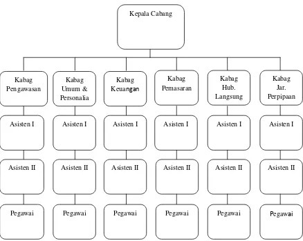 Gambar 4.1 Struktur Organisasi PDAM Tirtanadi Cabang Medan Kota 