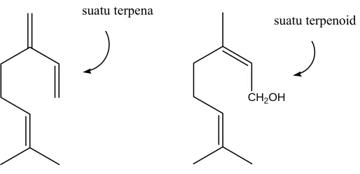 Gambar 2.1 Contoh terpena dan terpenoid 