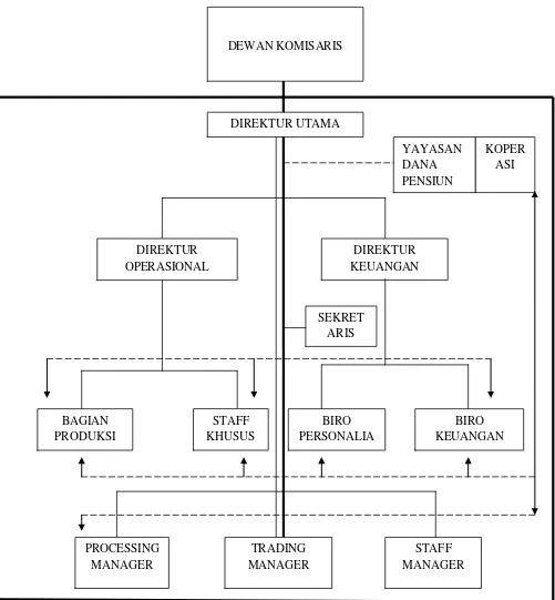 Gambar 2.1 Struktur Organisasi PT. Asam Jawa Medan 