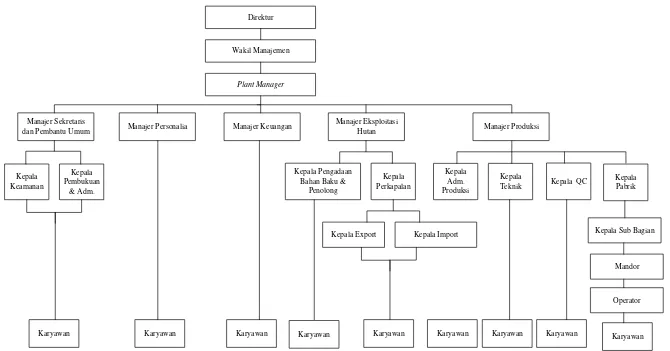 Gambar 2.1. Struktur Organisasi PT. Tjipta Rimba Djaja 