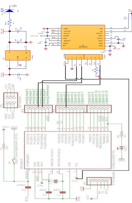Gambar 3.5 Rangkaian Skematik Arduino UNO dan GY 521 