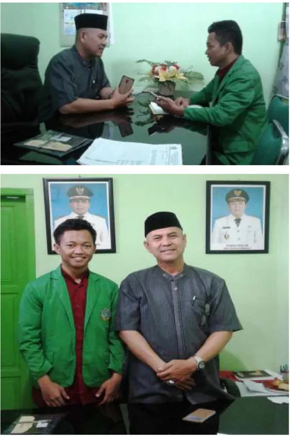 Foto wawancara Bapak H. Aco Tang, S. Ag Selaku Kepala KUA   Kecamatan Tamalate 