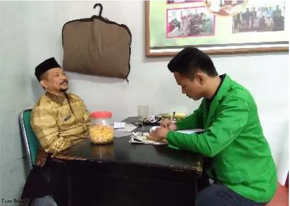 Foto wawancara Bapak H. Rusli Efendy, S. Ag., M.H Selaku Penghulu   di KUA Kecamatan Tamalate 