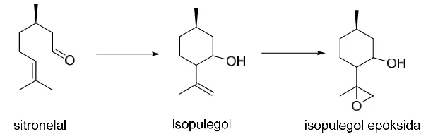 Gambar 2.6 Sintesis isopulegol epoksida dari sitronelal dengan katalis Ti-MCM-41  