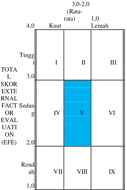 Gambar 2. Matriks Internal-Eksternal CV. Satria Putra Jaya 