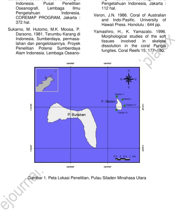Gambar 1. Peta Lokasi Penelitian, Pulau Siladen Minahasa Utara 