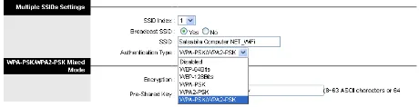 Gambar  6.  WPA-PSK/WPA2 =PSK Mixed Mode 
