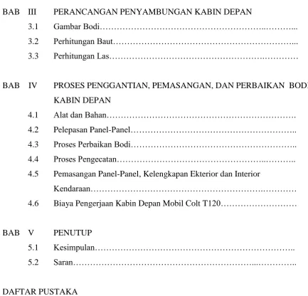 Gambar Bodi…………………………………………………..………... 