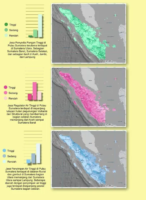 Gambar 2.17 Peta Indikasi Jasa Lingkungan Utama di Ekoregion Sumatera