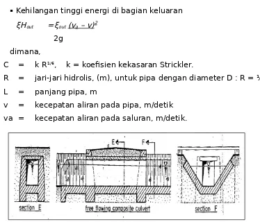 Gambar 7.2. Gambar Tipikal Bangunan Gorong – gorong Pembawa