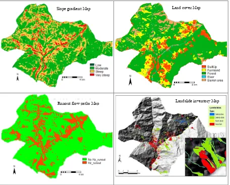Figure 4.14: The factor maps which were used in terrain units mapping analysis 