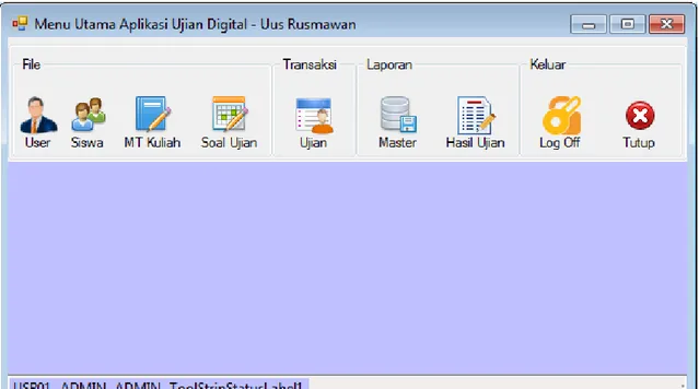 Gambar 4. Menu Utama Aplikasi UNBK 